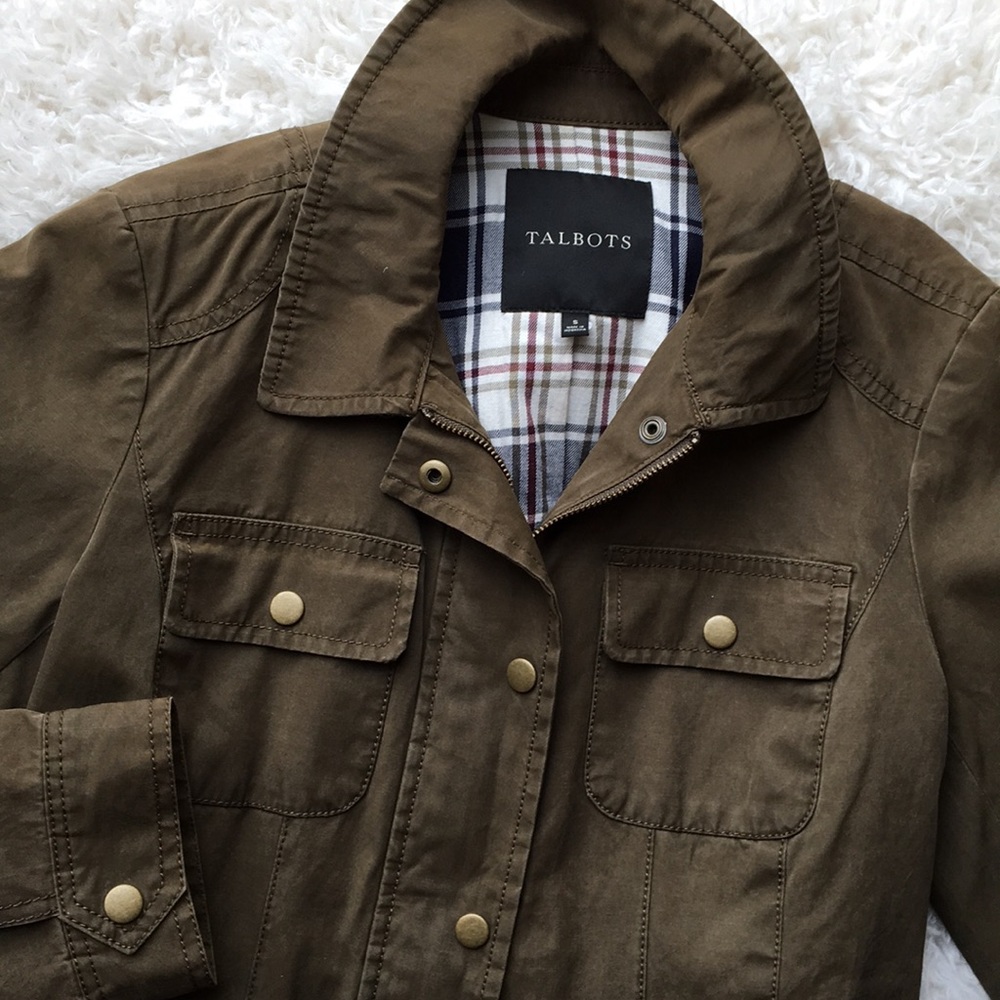 Talbots Military Style Belted Utility Jacket - Picture 5 of 9